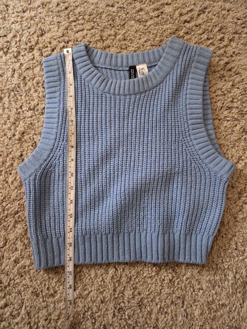 H&M Periwinkle Cropped Knit Shell - Picture 3 of 4